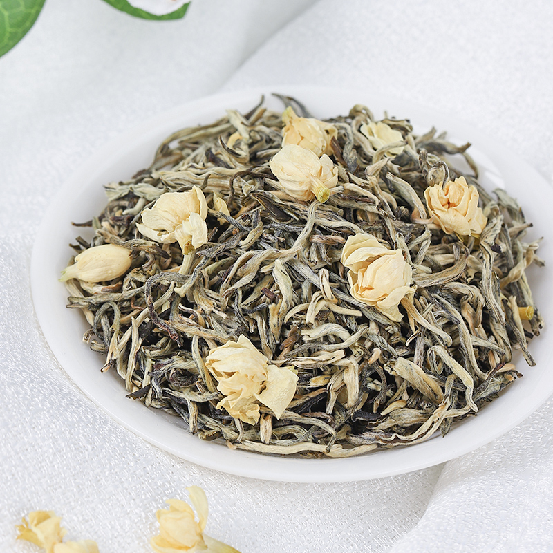 茶友们茶叶2023新茶茉莉花茶罐装浓香型绿茶礼盒装500g